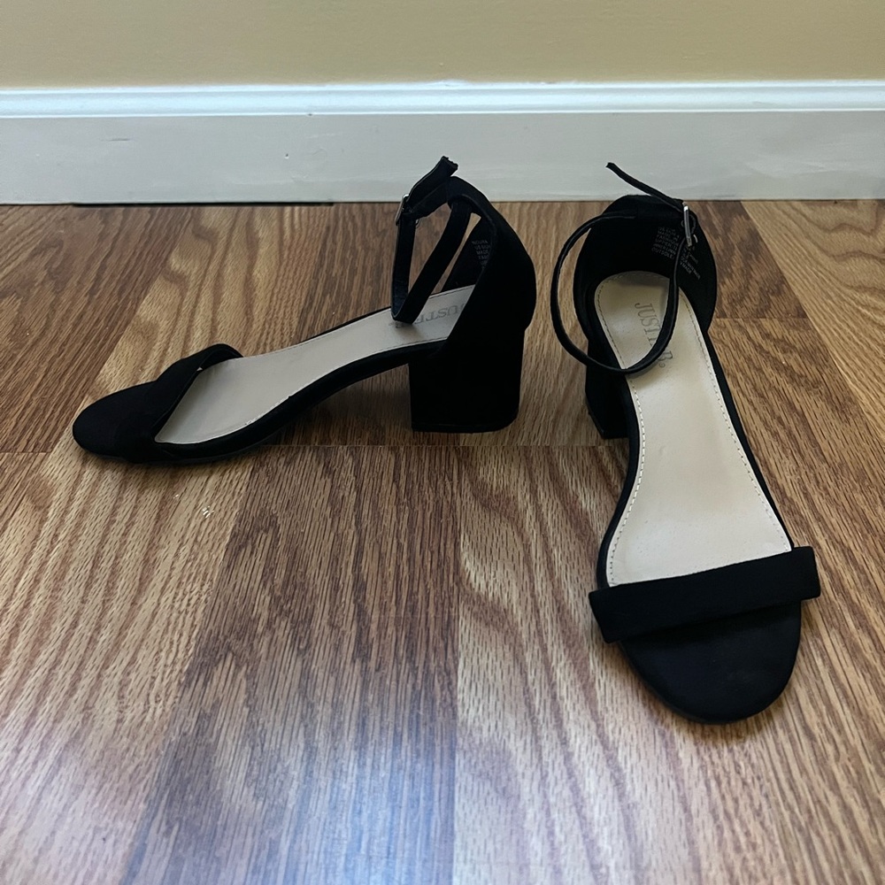 Elegant Black Women's Block Heel Sandals
